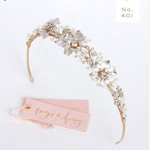 Flower and Crystal Tiara